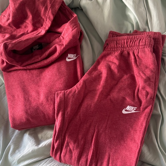 Nike Pants - Nike Deep Red Sweatshirt and Sweatpants Set